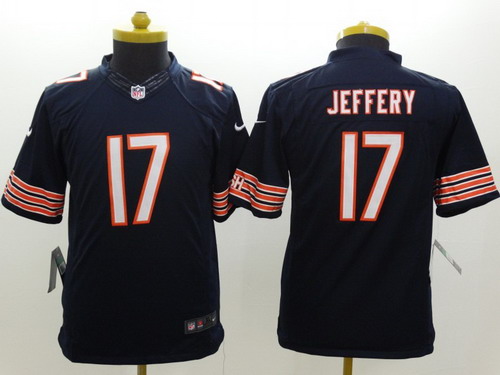 Nike Chicago Bears #17 Alshon Jeffery Blue Limited Kids Jersey