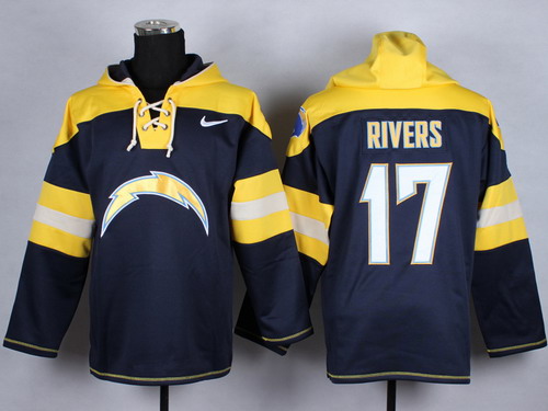 Nike San Diego Chargers #17 Philip Rivers 2014 Navy Blue Hoodie