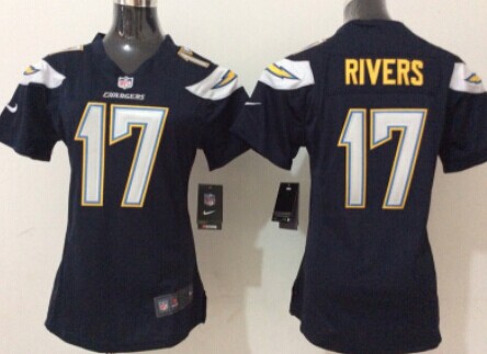 Nike San Diego Chargers #17 Philip Rivers 2013 Navy Blue Game Womens Jersey