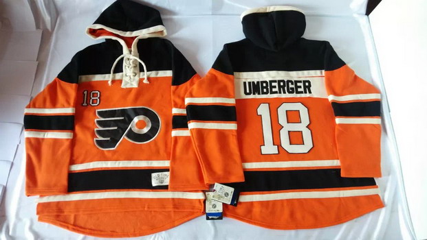 Old Time Hockey Philadelphia Flyers #18 R. J. Umberger 2012 Winter Classic Orange Hoodie