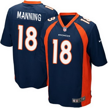 Nike Denver Broncos #18 Peyton Manning 2013 Blue Game Jersey