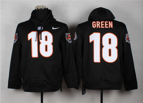 Nike Cincinnati Bengals #18 A.J. Green Black Hoodie