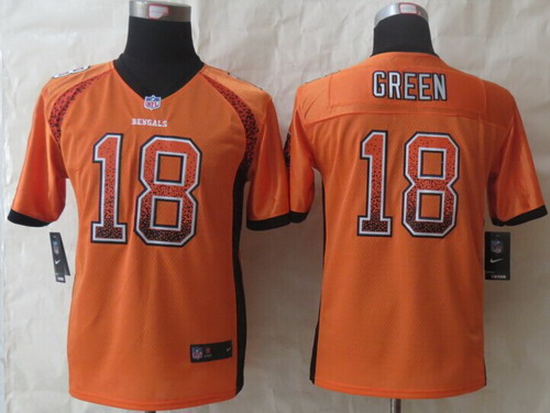 Nike Cincinnati Bengals #18 A.J. Green Drift Fashion Orange Elite Jersey