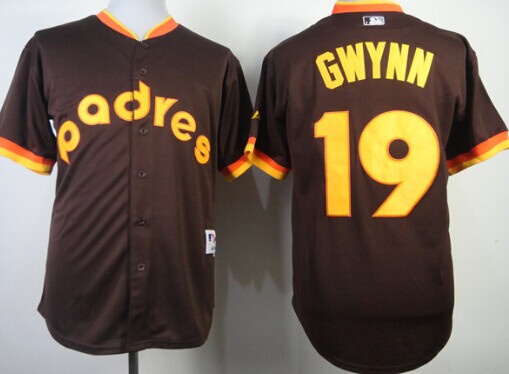 San Diego Padres #19 Tony Gwynn 1984 Brown Jersey