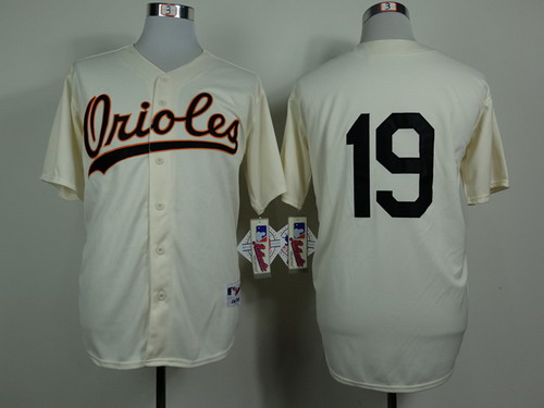 Baltimore Orioles #19 Chris Davis 1954 Cream Jersey