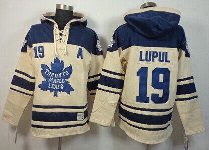 Old Time Hockey Toronto Maple Leafs #19 Joffrey Lupul Cream Hoodie