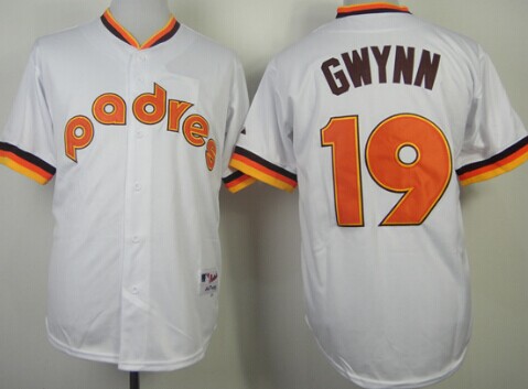 San Diego Padres #19 Tony Gwynn 1984 White Jersey