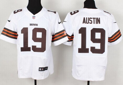 Nike Cleveland Browns #19 Miles Austin White Elite Jersey