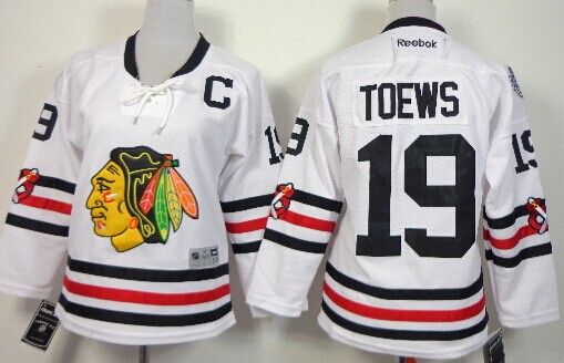 Chicago Blackhawks #19 Jonathan Toews 2015 Winter Classic White Kids Jersey