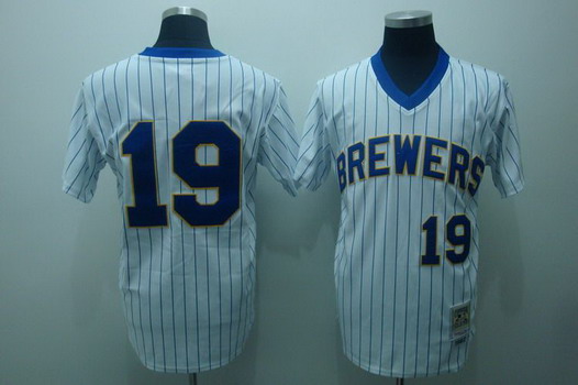 Milwaukee Brewers #19 Robin Yount 1982 White Throwback Jersey