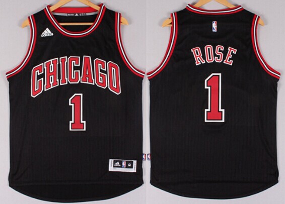 Chicago Bulls #1 Derrick Rose Revolution 30 Swingman 2014 New Black Jersey