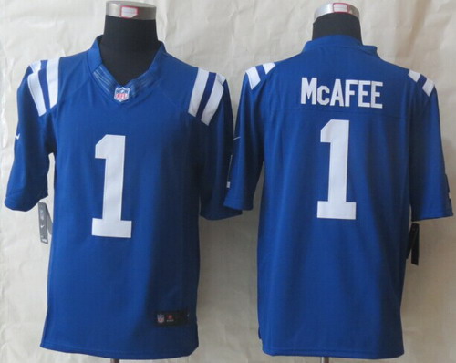 Nike Indianapolis Colts #1 Pat McAfee Blue Limited Jersey