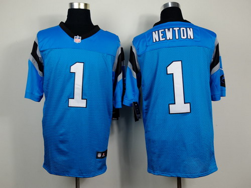 Nike Carolina Panthers #1 Cam Newton Light Blue Elite Jersey