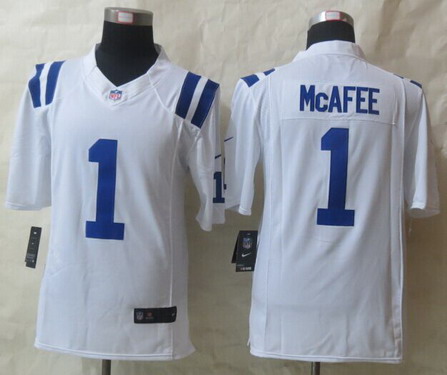 Nike Indianapolis Colts #1 Pat McAfee White Limited Jersey