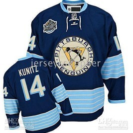 Pittsburgh Penguins #14 Chris Kunitz Navy Blue Third Jersey 