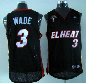 Miami Heat #3 Dwyane Wade Latin Nights Black Swingman Jersey 