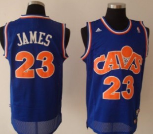 Cleveland Cavaliers #23 LeBron James CavFanatic Blue Swingman Throwback Jersey