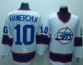 Winnipeg Jets #10 Dale Hawerchuk White Throwback CCM Jersey 