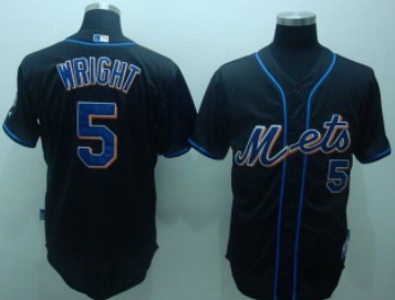 New York Mets #5 David Wright Black Jersey 