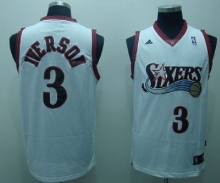 Philadelphia 76ers #3 Allen Iverson White Swingman Jersey 