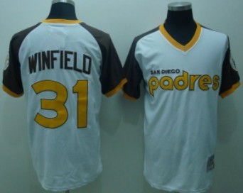 San Diego Padres #31 Dave Winfield 1978 White Throwback Jersey 