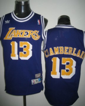 Los Angeles Lakers #13 Wilt Chamberlain Purple Swingman Throwback Jersey 