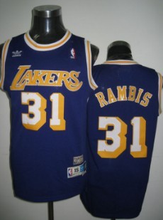 Los Angeles Lakers #31 Kurt Rambis Purple Swingman Throwback Jersey 