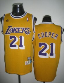 Los Angeles Lakers #21 Michael Cooper Yellow Swingman Throwback Jersey 