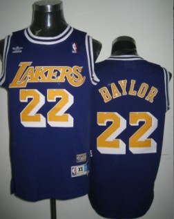 Los Angeles Lakers #22 Elgin Baylor Purple Swingman Throwback Jersey 