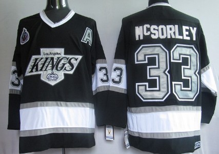 Los Angeles Kings #33 Marty McSorley Black Throwback CCM Jersey 