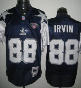 Dallas Cowboys #88 Michael Irvin Blue Thanksgiving 75TH Throwback Jersey 