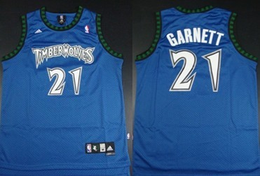 Minnesota Timberwolves #21 Kevin Garnett Blue Swingman Jersey 