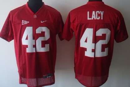 Alabama Crimson Tide #42 Eddie Lacy Red Jersey