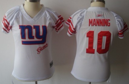 New York Giants #10 Eli Manning 2011 White Womens Field Flirt Fashion Jersey