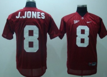 Alabama Crimson Tide #8 J.Jones Red Jersey