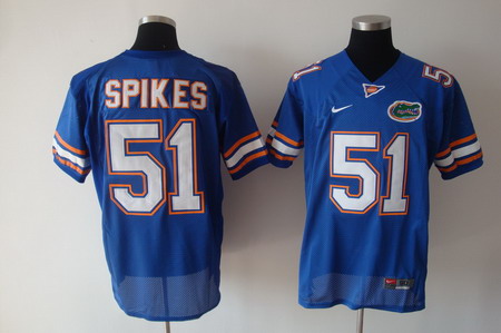 Florida Gators #51 Spikes Blue Jersey