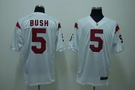 USC Trojans #5 Bush White Jersey