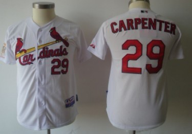 St. Louis Cardinals #29 Chris Carpenter White Kids Jersey 