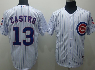 Chicago Cubs #13 Starlin Castro White Jersey