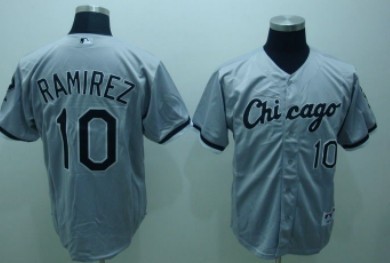 Chicago White Sox #10 Alexei Ramirez Gray Jersey