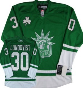 New York Rangers #30 Henrik Lundqvist St. Patrick's Day Green Jersey