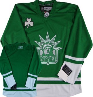 New York Rangers Blank St. Patrick's Day Green Jersey