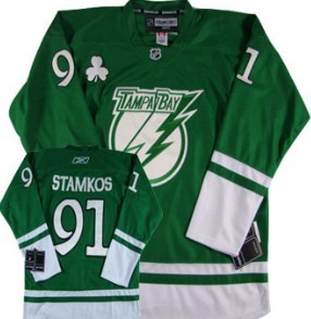 Tampa Bay Lightning #91 Steven Stamkos St. Patrick's Day Green Jersey