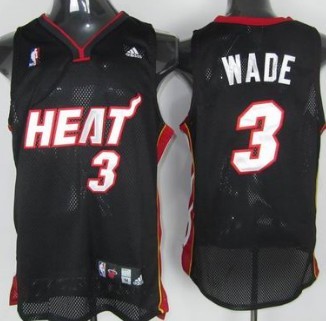 Miami Heat #3 Dwyane Dwyane Wade Black Swingman Jersey 