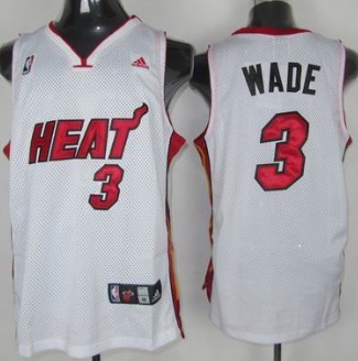 Miami Heat #3 Dwyane Wade White Swingman Jersey 