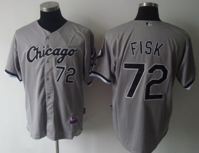 Chicago White Sox #72 Carlton Fisk Gray Cool Base Jersey