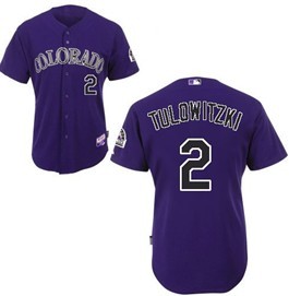 Colorado Rockies #2 Tulowitzki Purple Kids Jersey 