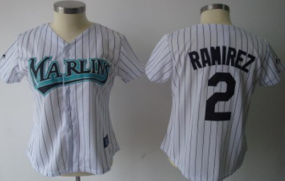 Florida Marlins #2 Ramirez White Womens Jersey 