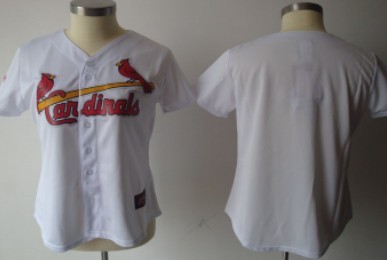 St. Louis Cardinals Blank White Womens Jersey 