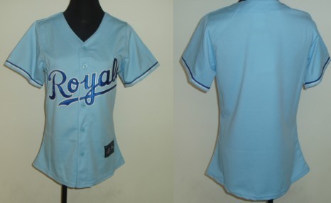 Kansas City Royals Blank Light Blue Womens Jersey